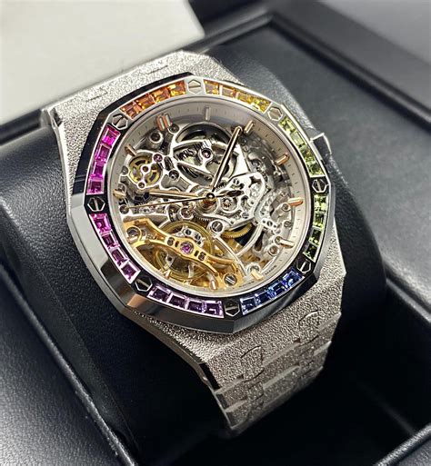 Audemars Piguet Royal Oak Frosted Rainbow Skeleton 41mm .